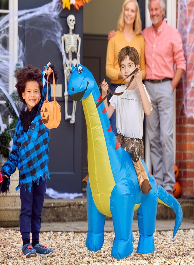 One Casa Inflatable Dinosaur Costume Riding Diplodocus T Rex Air Blow up Funny Party Halloween Costumes for Kids (2-4Yrs) - Image 3